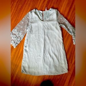 Spring long sleeve baby blue dress